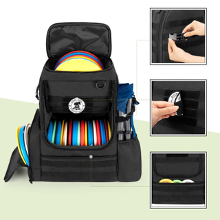 Disc Apex Disc Backpack | Disc Golf Backpack | Store Up to 20+ Discs | Insulated Cooler Pocket | Disc Golf Bags with Umbrella Sleeve | Safety Pouches for Wallets or Keys Cordura Nylon Material