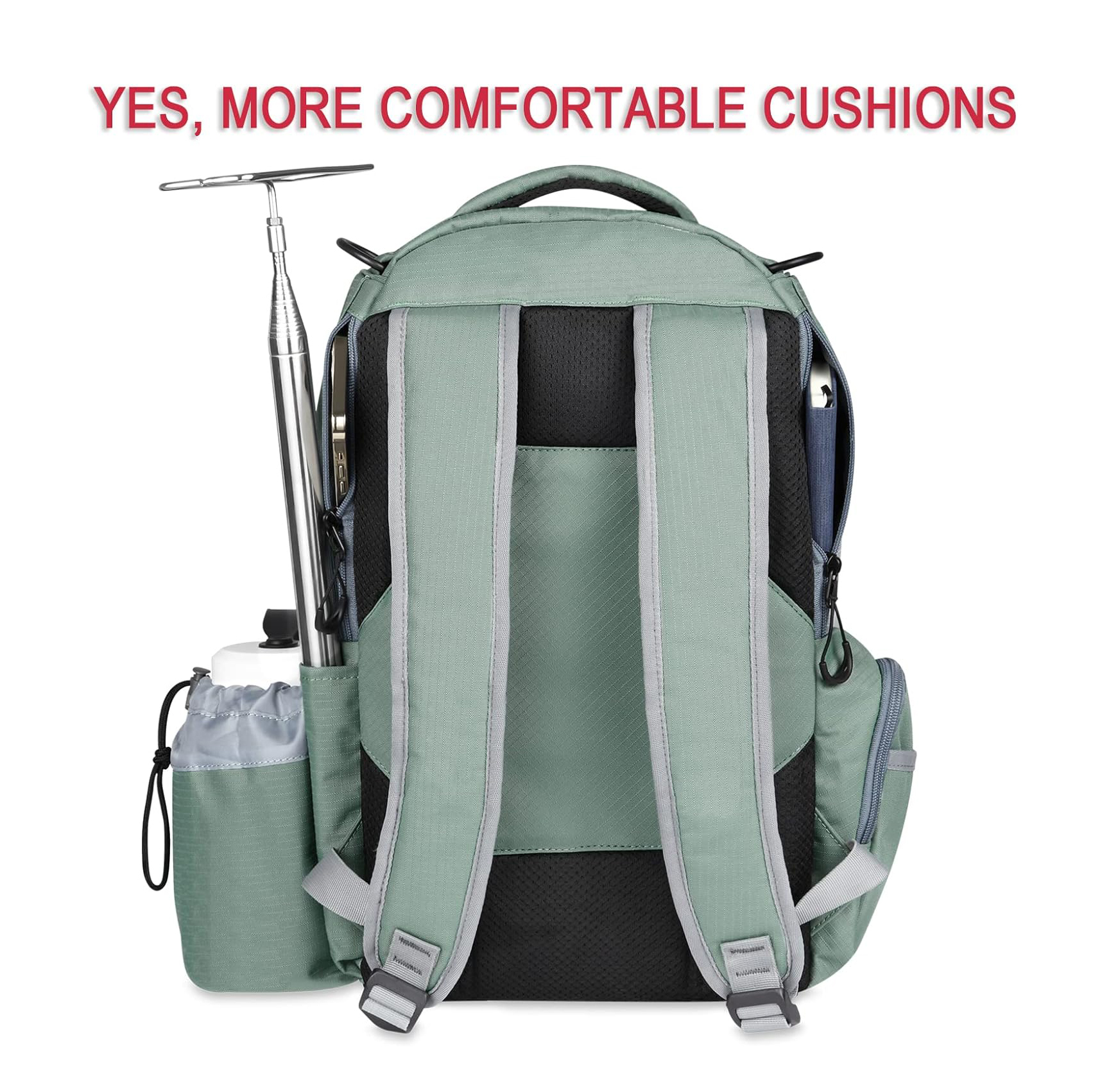 Disc Golf Bag, Durable Disc Golf Backpack, Lightweight Disc Golf Bag with Two Sidewall Supports and Dividers Design Introductory Disc Golf Bag for Beginners and Casual Disc Golf Rounds