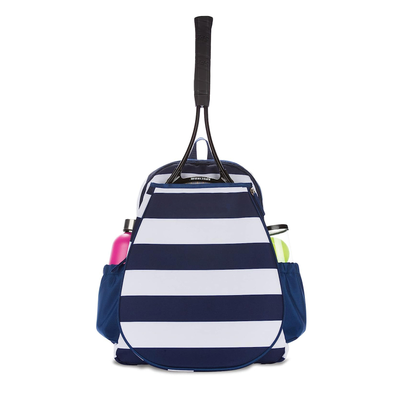 Tennis Backpack . Contains Padded & Adjustable Straps Two Exterior Water Bottle Pockets