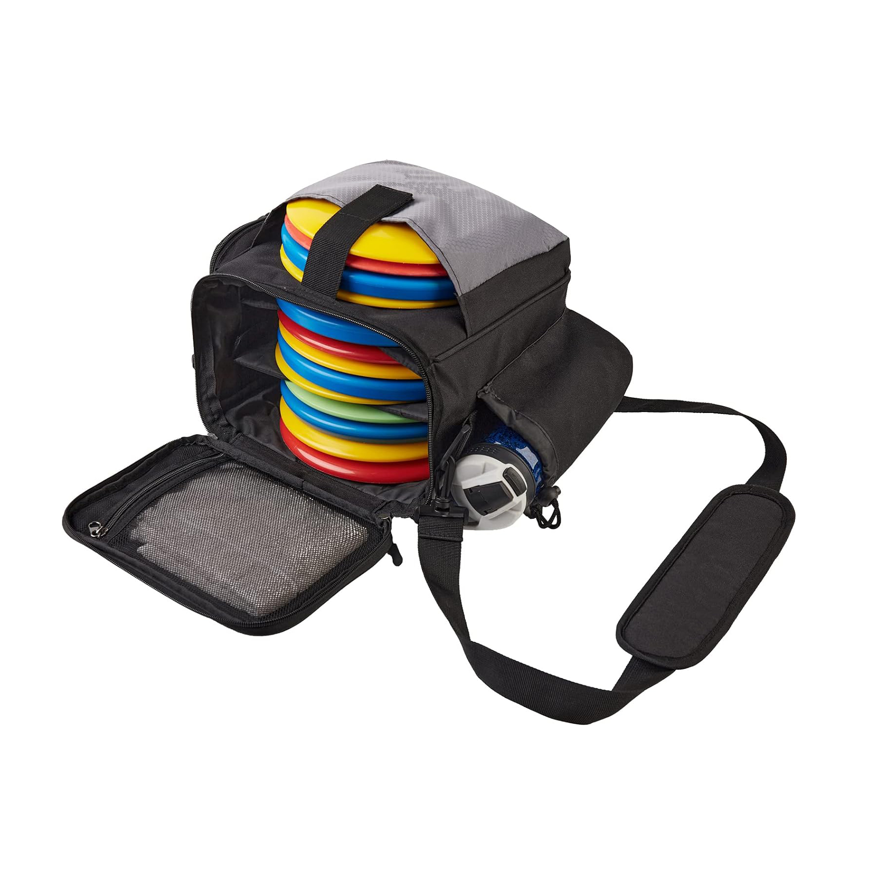  Disc Golf Bag, Disc Golf Starter Bag with Removable Padded Dividers, Lightweight and Water-resistant Fits Up to 13+ Discs, Great for Disc Golf Sports Beginners