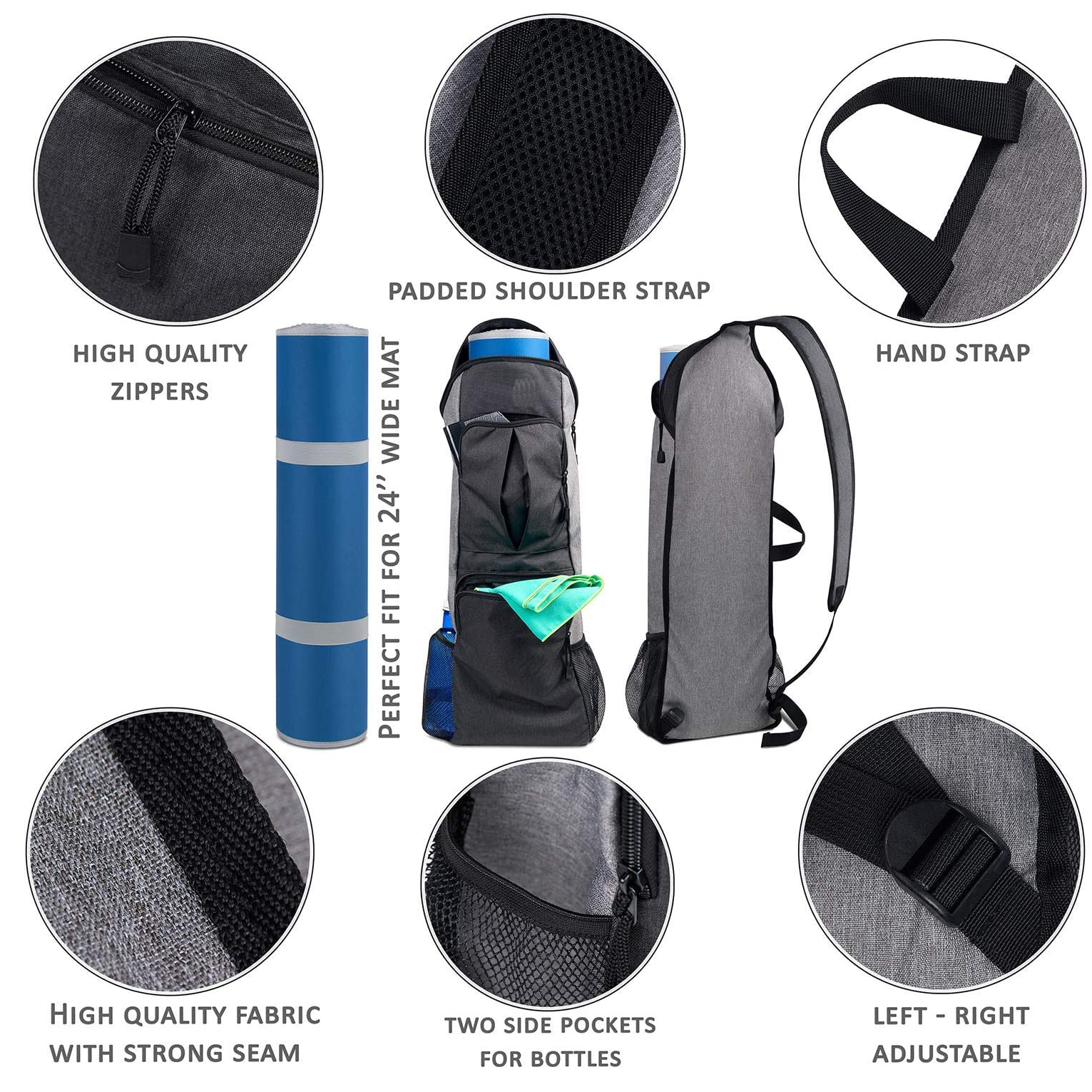 Yoga Mat Bag sport bag Tote bag Travel and Gym Bag