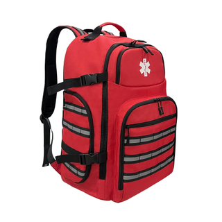 Professional Empty First Responder Backpack Bag, EMT Trauma First Aid Carrier for Paramedics and Emergency Medical Supplies Kit, Lightweight and Durable (Backpack)