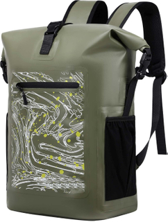 Dry Backpack Waterproof Bag 30L Roll Top Floating Dry Sack with Inner Padded Pocket for Kayaking, Boating, Surfing, Fishing, Rafting, Swimming, Hiking