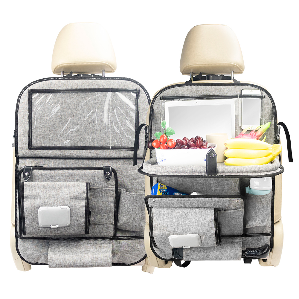 2021 ODM and OEM Car Seat Back Protectors Car Backseat Organizer Backseat Car Organizer with Touchable Tablet Holder
