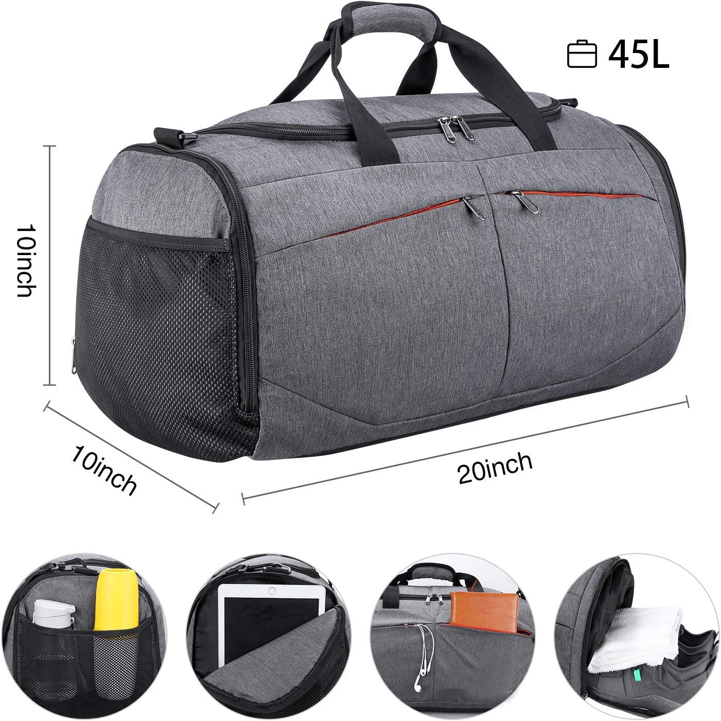 Travel Bag Gym Bag Sports bag Travel bag Duffel Bags Durable Waterproof Fitness Workout bag Tote bag Handbag