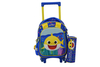 Fashion school trolley book bag children kids trolley rucksack school backpack bags for boys with wheels