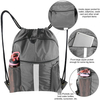 Drawstring Backpack Bag with Shoe Compartment String Cinch Sackpack for Unisex