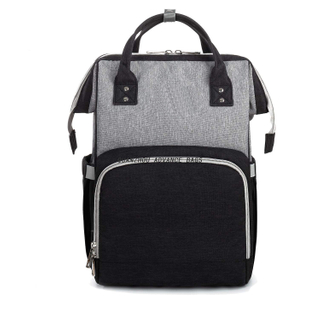Portable Practical Mommy Bag Diaper Backpack With Bottle Pockets Easy-grab Multiple Storage Backpack