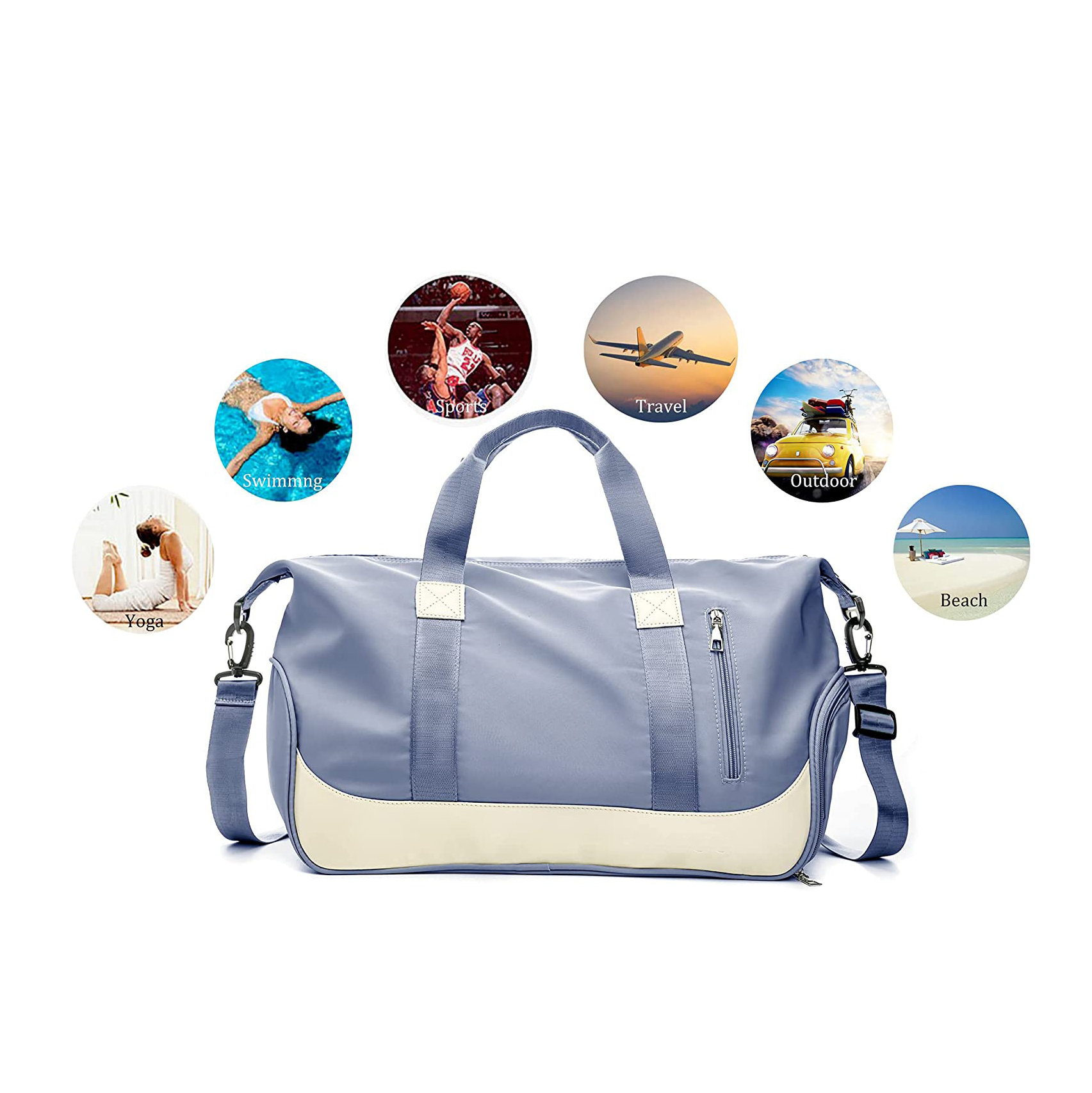 Travel Bag Gym Bag Sports bag Outdoor bag Duffel Bags Durable Waterproof Fitness Workout bag Tote bag Handbag