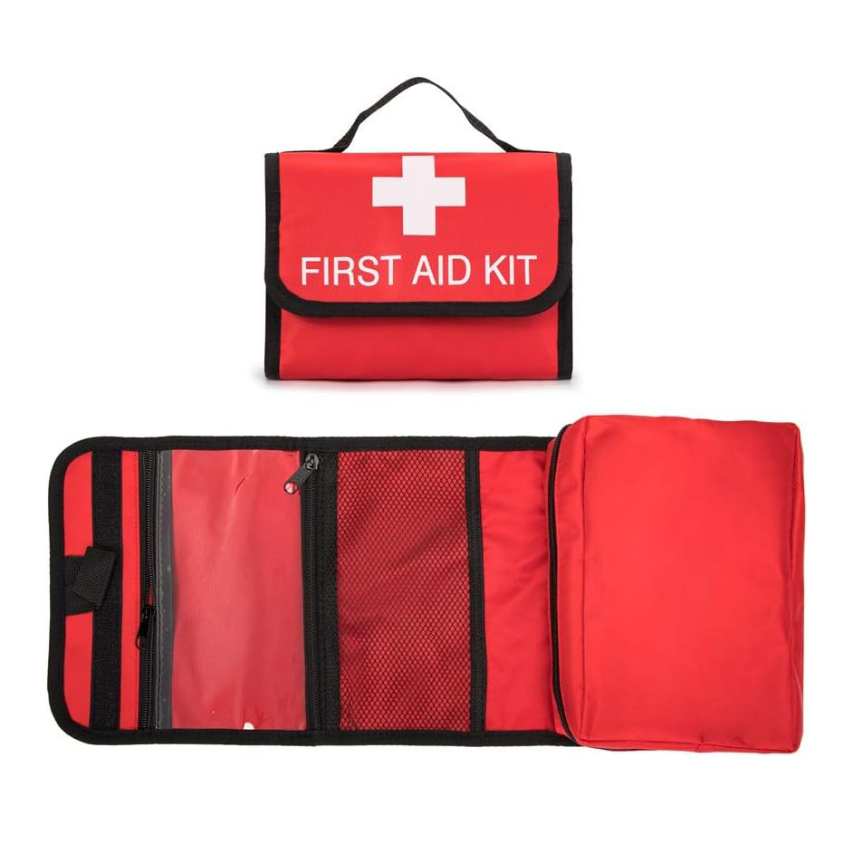 First Aid Bag Tote Empty Small First Aid Kit Bag Outdoor Travel Rescue Pouch First Responder Medicine Bag Pocket Container for Car Home Office Sport Outdoors