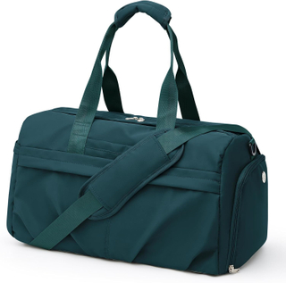 Gym Bag for Women Men with Shoe Compartment, Sport Duffel Bag, Waterproof Travel Weekender Overnight Carry on Bag for Yoga with Trolley Sleeve