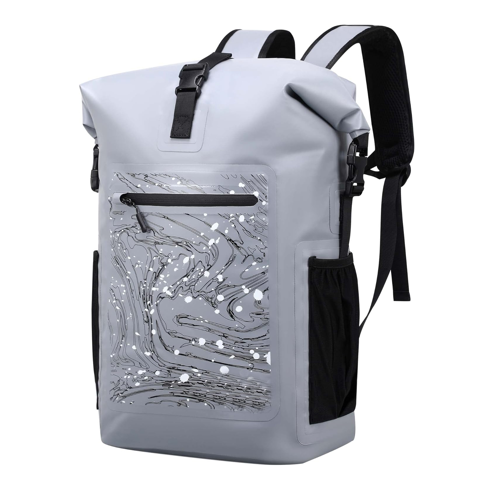 Dry Backpack Waterproof Bag 30L Roll Top Floating Dry Sack with Inner Padded Pocket for Kayaking, Boating, Surfing, Fishing, Rafting, Swimming, Hiking