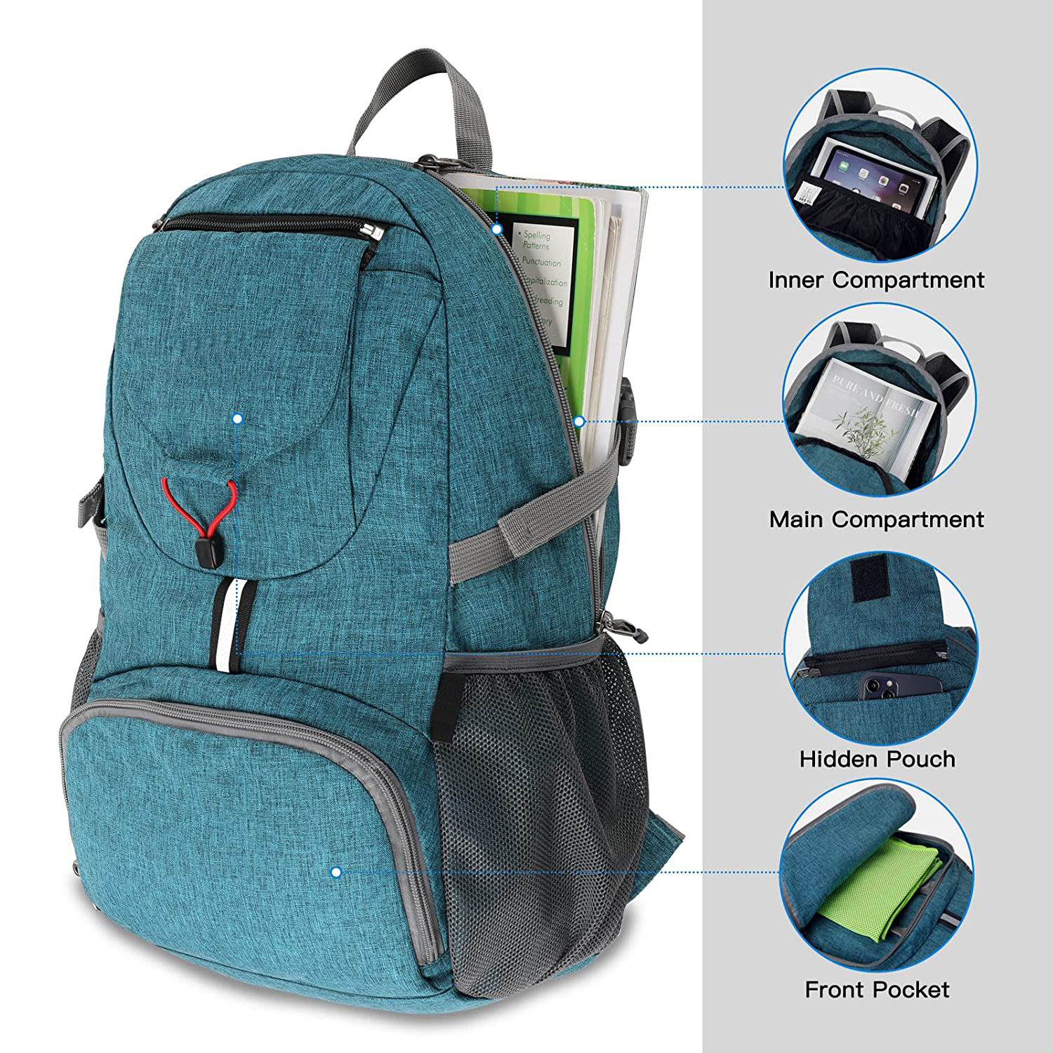 2021 Fashion Wholesale Foldable Ultralight Bagpack Camping Outdoor Sports Custom Bag Waterproof Hiking Travel Climbing Backpacks