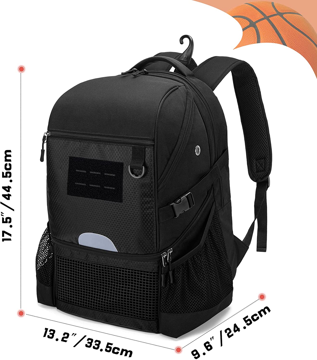 Basketball Backpack for Men Soccer Bag with BallCompartment & Shoe Compartment for Basketball, Soccer,Volleyball Training