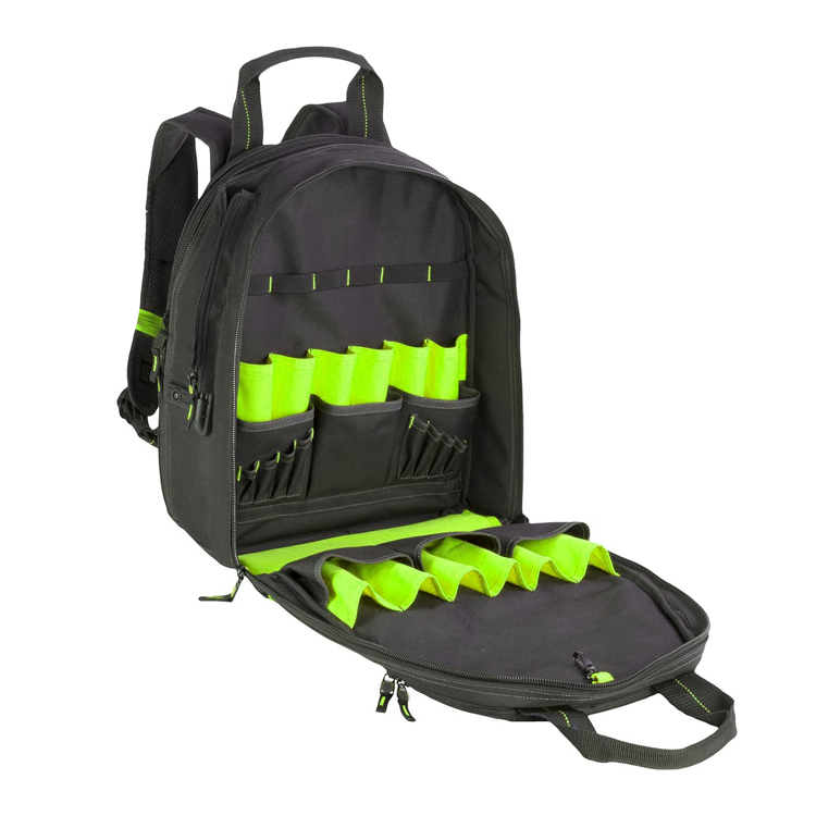 Custom Multifunctional Lightweight Heavy Duty Electrician Tool Shoulder Bag Storage Backpack Tool Bag 
