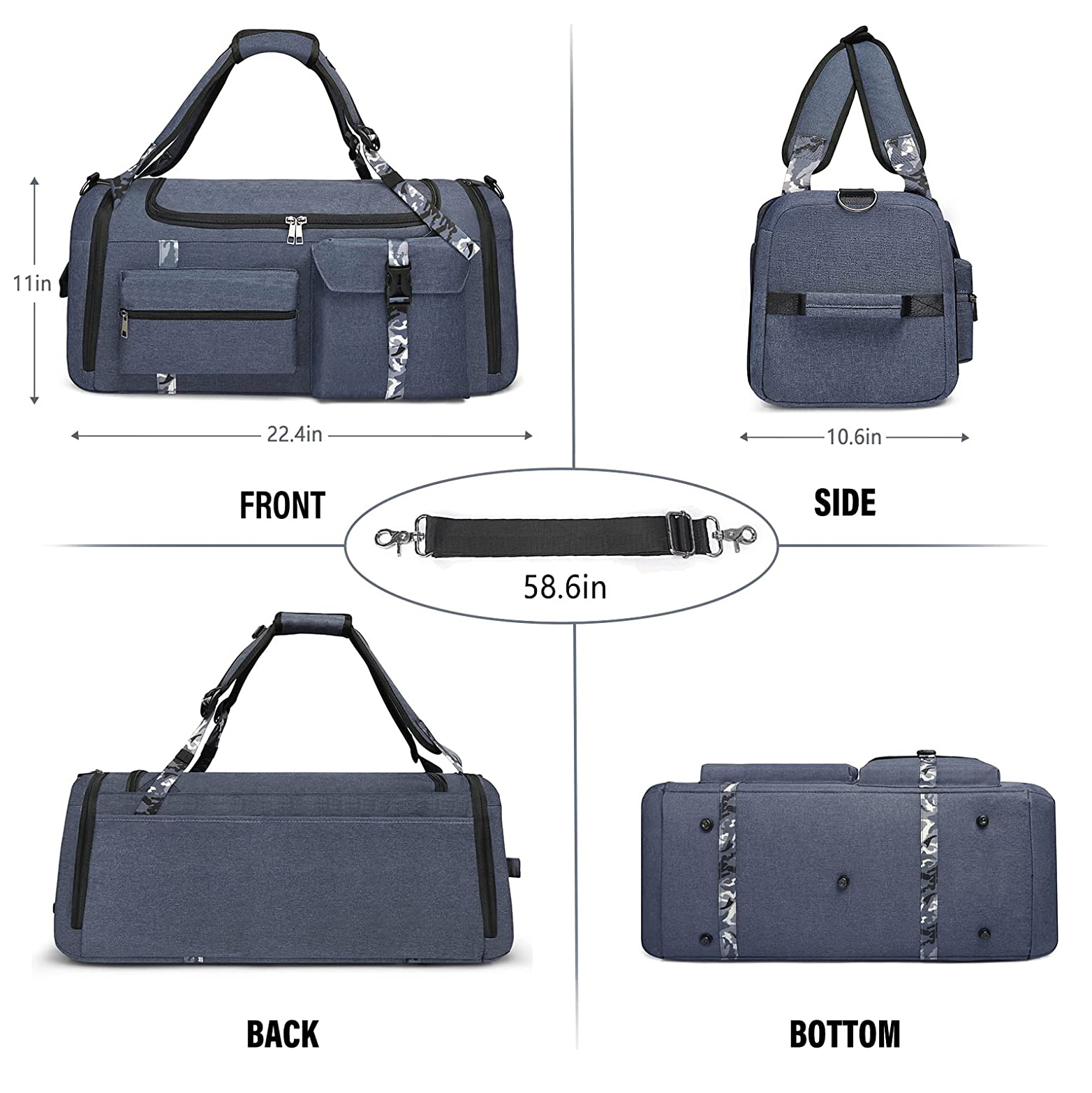 Travel Bag Gym Bag Sports bag Travel bag Duffel Bags Durable Waterproof Fitness Workout bag Tote bag Handbag