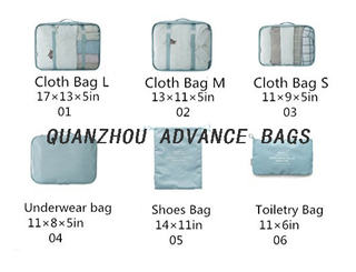Travel organizer bag set lightweight Travel Luggage Organizer Bags 7 pcs Packing Cubes bag Set Custom Waterproof Foldable BAG