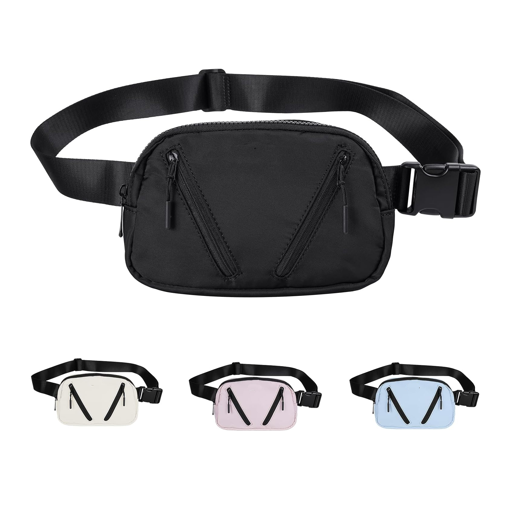 Fanny Pack Waist Bag Pack Men Women Hip Bum Bag With Water Bottle Holder Adjustable Strap Suitable For Outdoors Workout Traveling Hiking Cycling Walking Pouch Bag