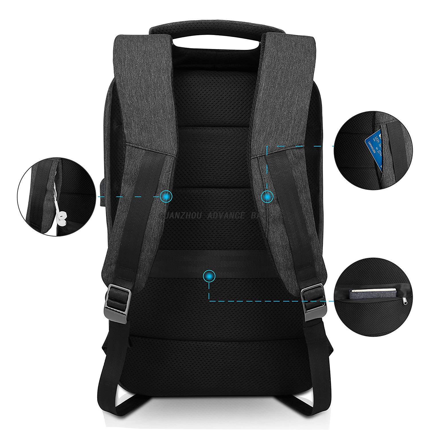 Business USB Charginig Travel business and leisure backpack Daypack Laptop Backpack College Waterproof Backpack 