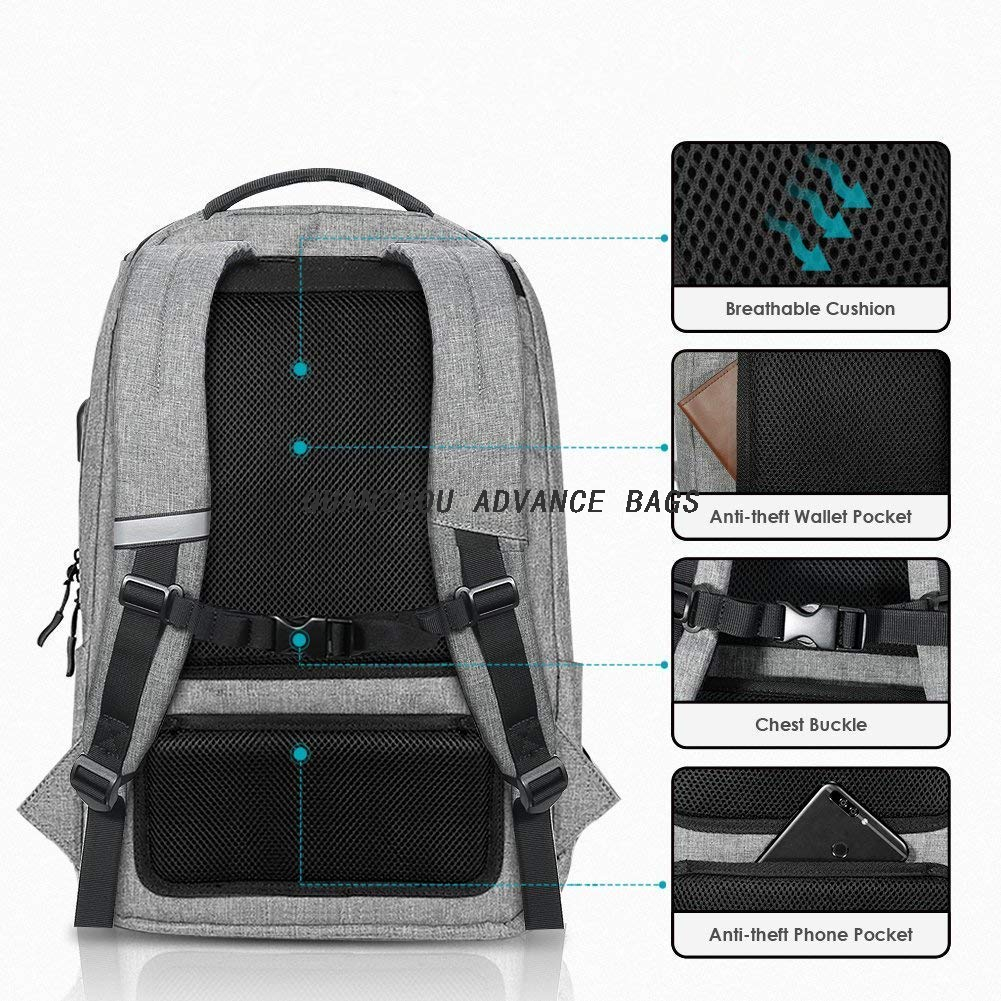 Anti-theft USB charging briefcase notebook bags business laptop backpack College Backpack Travel Daypack Laptop Backpack For Men And Women 