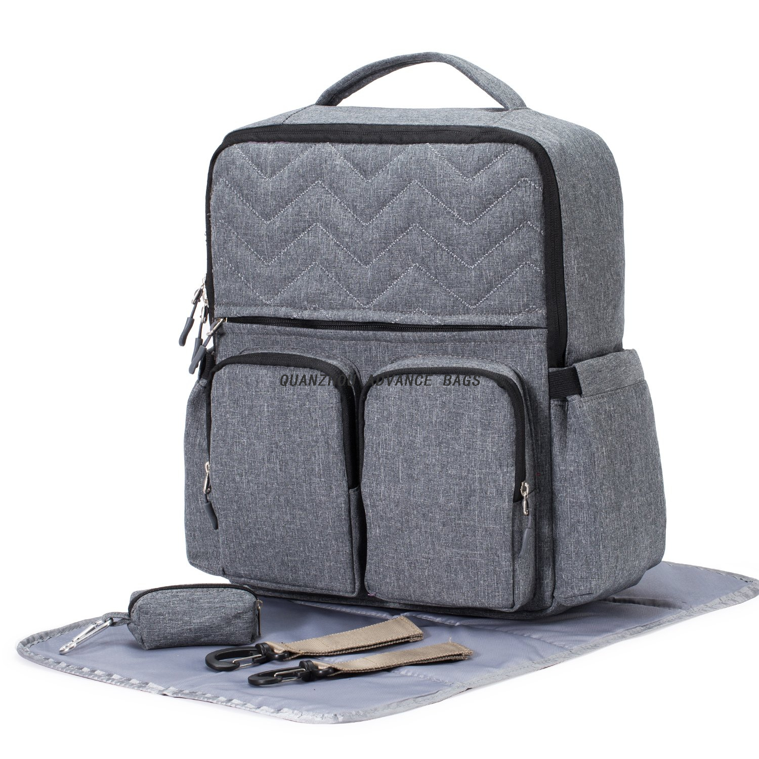 Portable promotional mommy diaper bag backpack tote bag Waterproof BabyBag Mommy Bag Backpack Nappy Diaper Bags With Insulated Pockets Easy-grab Handy Structure Backpack