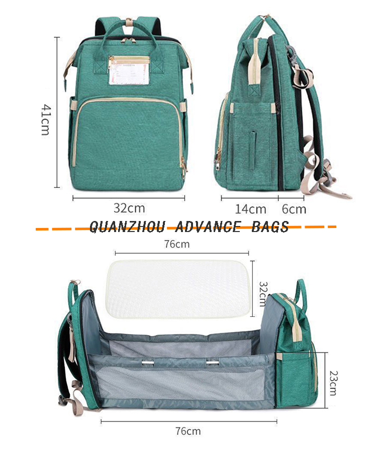 Waterproof Large Capacity promotional mommy diaper bag backpack Travel Baby Bag Custom Color Mommy Diaper Bag Change Bed Backpack 