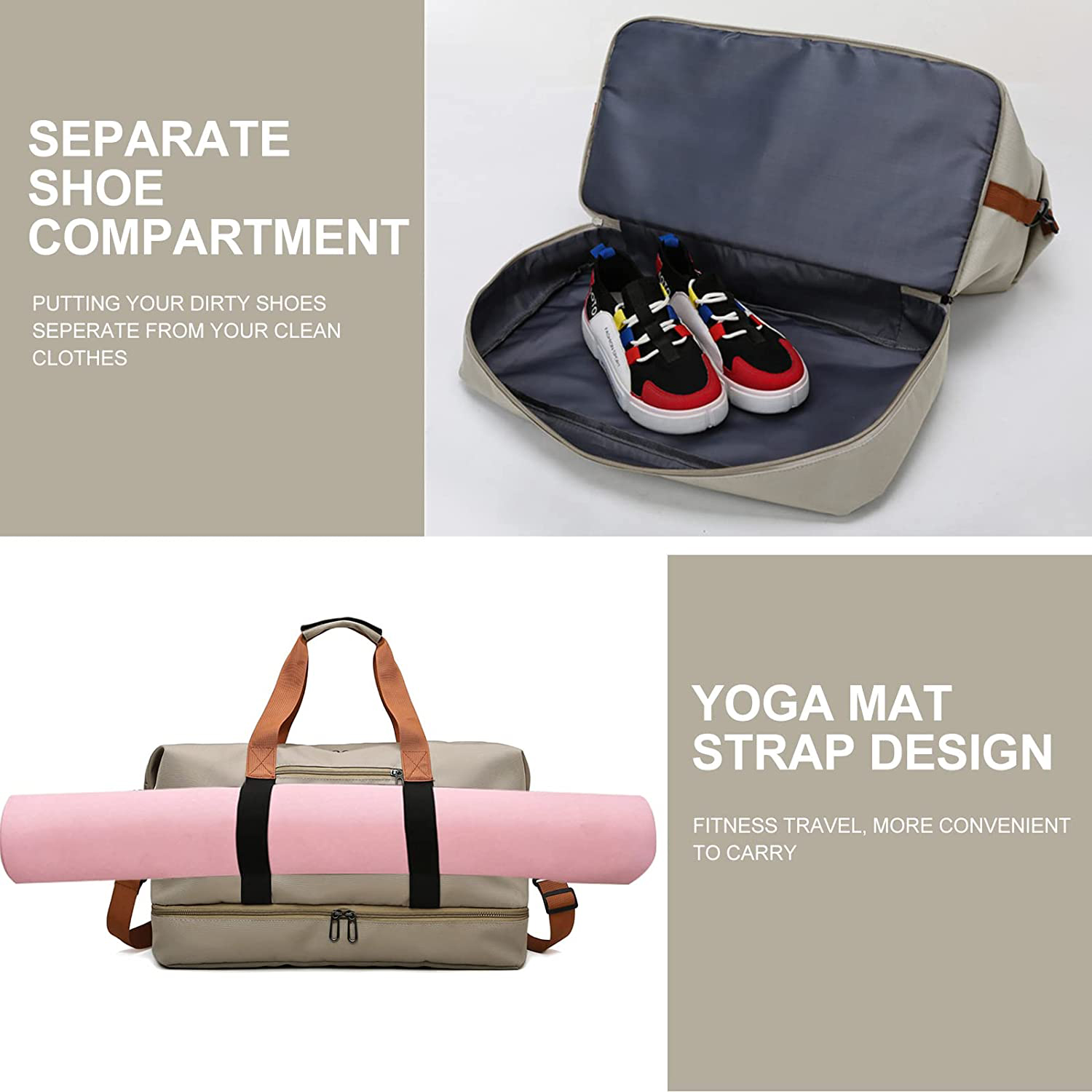 Travel Bag Gym Bag Sports bag Outdoor bag Duffel Bags Durable Waterproof Fitness Workout bag Tote bag Handbag