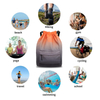 Drawstring Backpack Bag with Shoe Compartment String Cinch Sackpack for Unisex