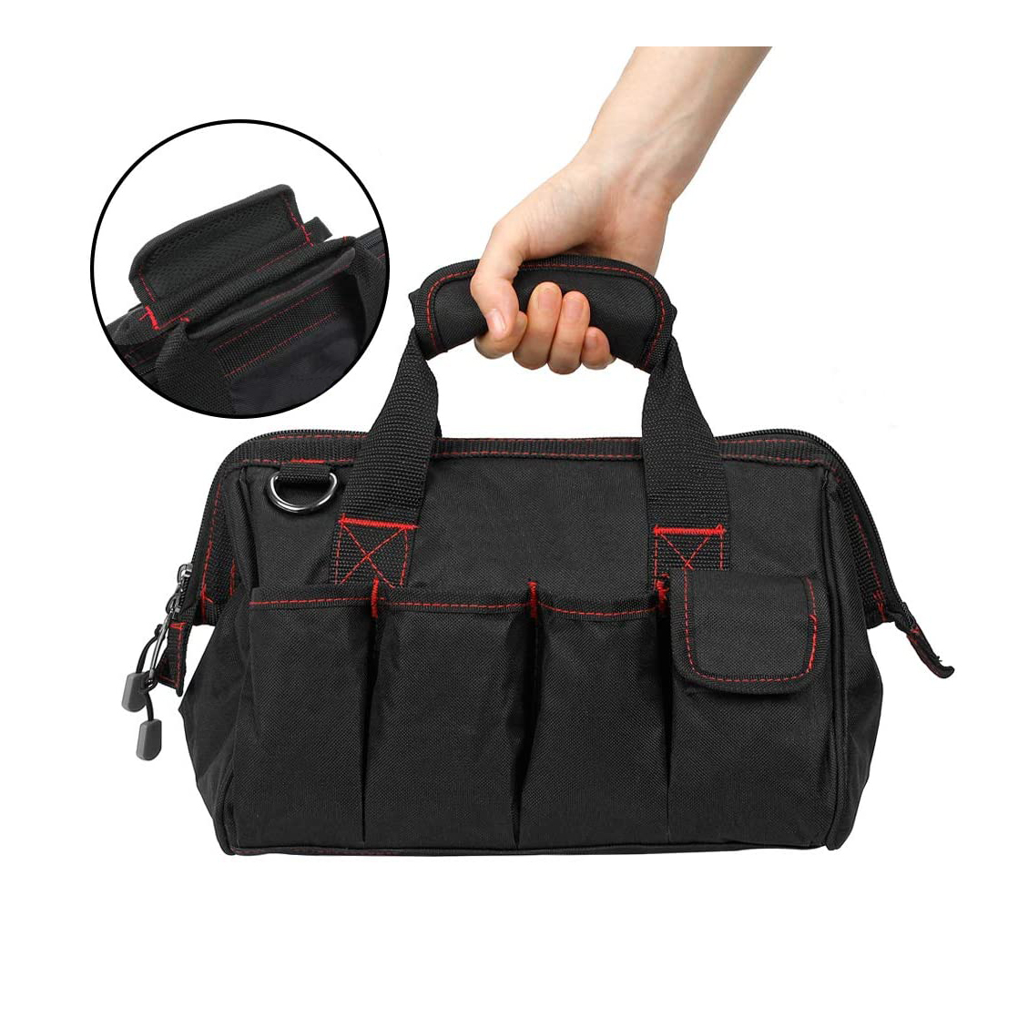 Custom Multifunctional Lightweight Heavy Duty Electrician Tool Shoulder Bag Storage Bag 