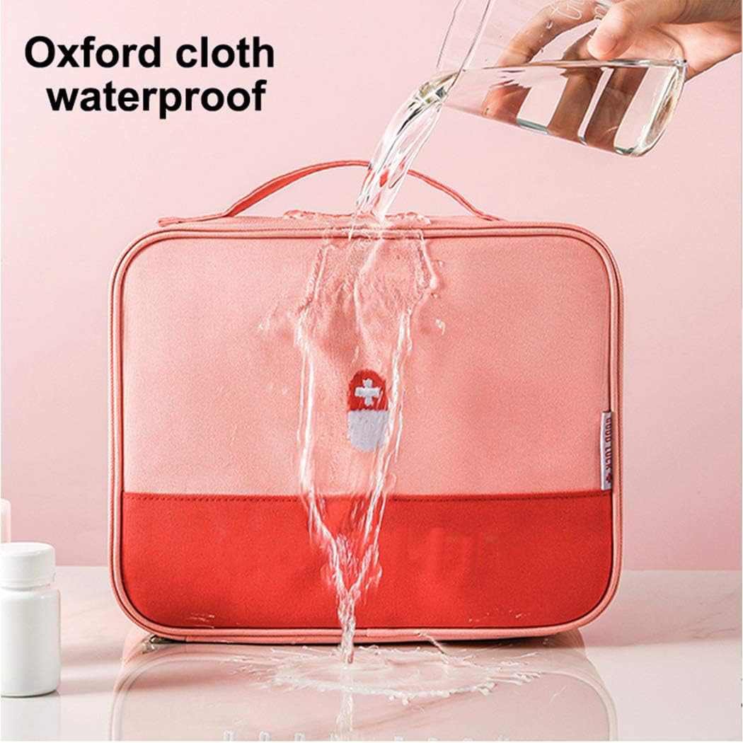 Empty First Aid Bags Travel Medical Supplies Cosmetic Organizer Insulated Medicine Bag Convenient Safety Kit Suit for Family Outdoors Hiking Camping Car Office Workplace