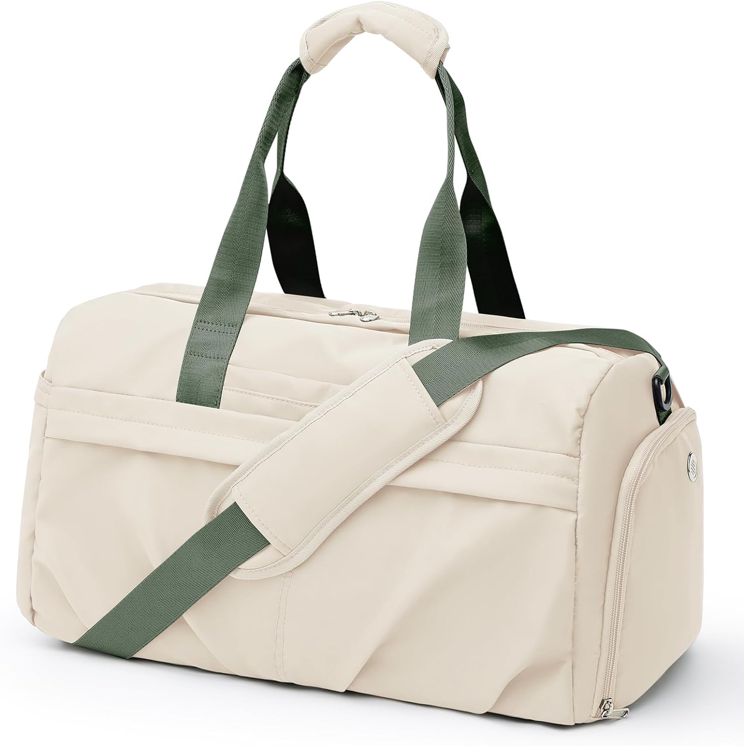 Gym Bag for Women Men with Shoe Compartment, Sport Duffel Bag, Waterproof Travel Weekender Overnight Carry on Bag for Yoga with Trolley Sleeve