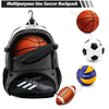Basketball Backpack for Men Soccer Bag with BallCompartment & Shoe Compartment for Basketball, Soccer,Volleyball Training