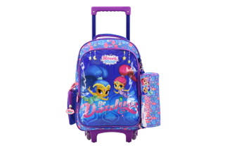 Good Quality hot selling custom wheeled girl school backpack wheel trolley school bag