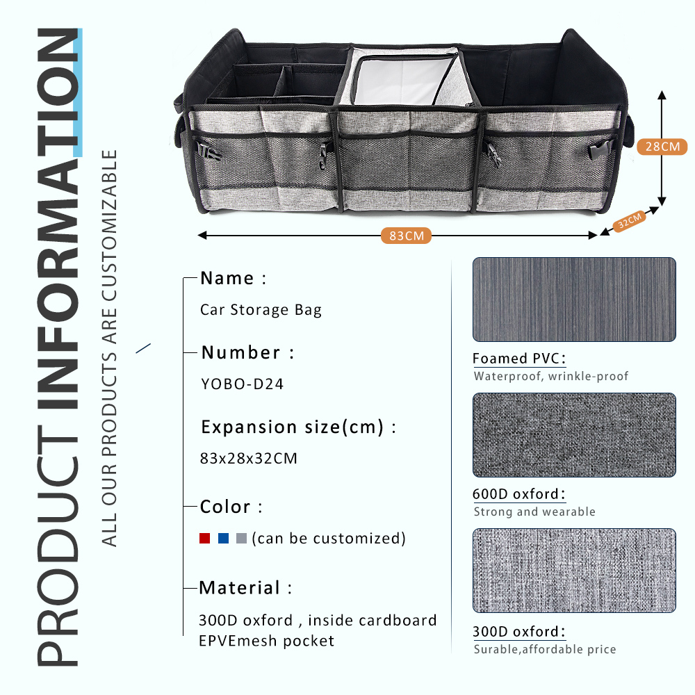 Folding box Big Capacity multifunction car seat organizer car boot organizer cooler car back seat organizer