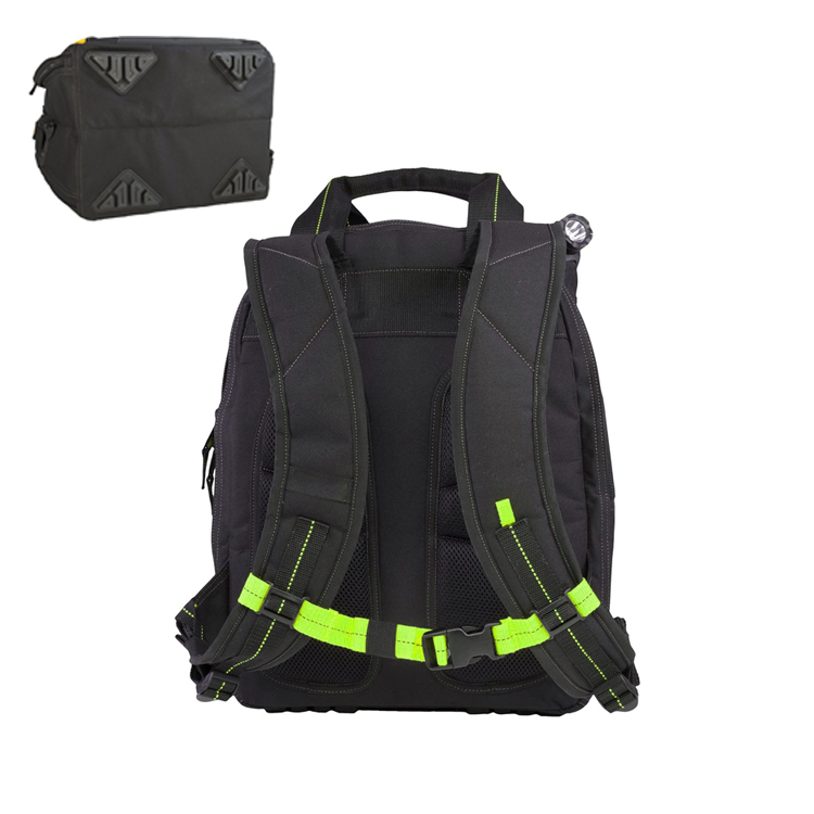 Custom Multifunctional Lightweight Heavy Duty Electrician Tool Shoulder Bag Storage Backpack Tool Bag 