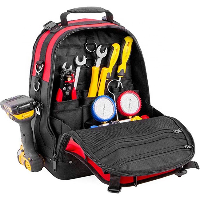 Custom Multifunctional Lightweight Heavy Duty Electrician Tool Shoulder Bag Storage Bag 
