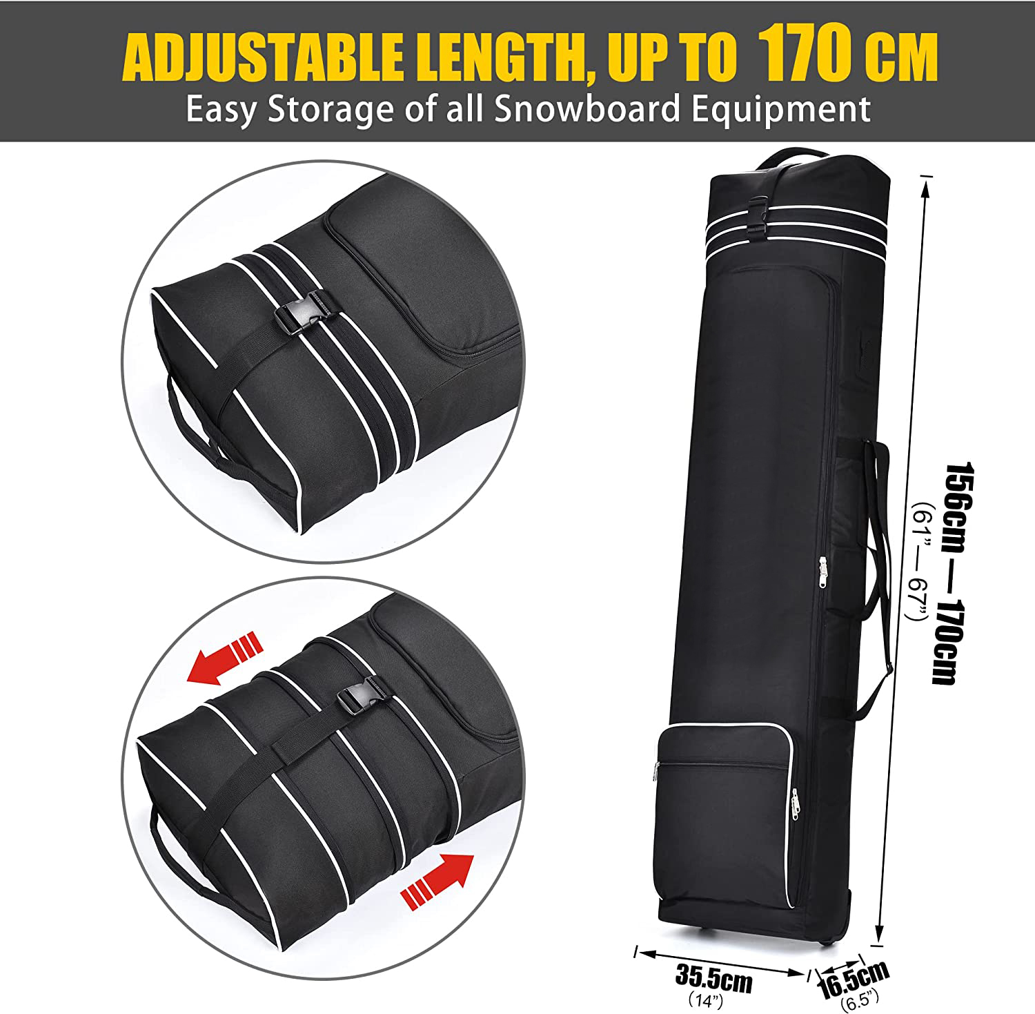 Multifunctional Factory Outdoor Sport Snowboard Bag Camping Hiking Knapsack lightweight Snowboard Bag