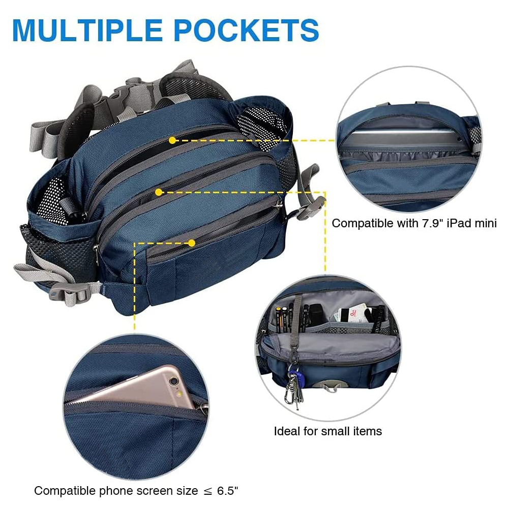 High Quality Colorful Outdoor Sport Running Bicycle Waist Bag Custom Logo Simple Men Women Casual Waist Bag Fanny Pack