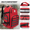 Professional Empty First Responder Backpack Bag, EMT Trauma First Aid Carrier for Paramedics and Emergency Medical Supplies Kit, Lightweight and Durable (Backpack)
