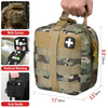 Tactical First Aid Pouch, EMT Pouches Rip-Away Military IFAK Medical Bag Outdoor Emergency Survival Kit Quick Release Design Include Red Cross Patch
