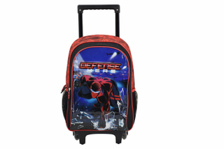 High-Capacity School kids Spider-Man Cartoon travel trolley bag roller backpack for Teens With wheeled