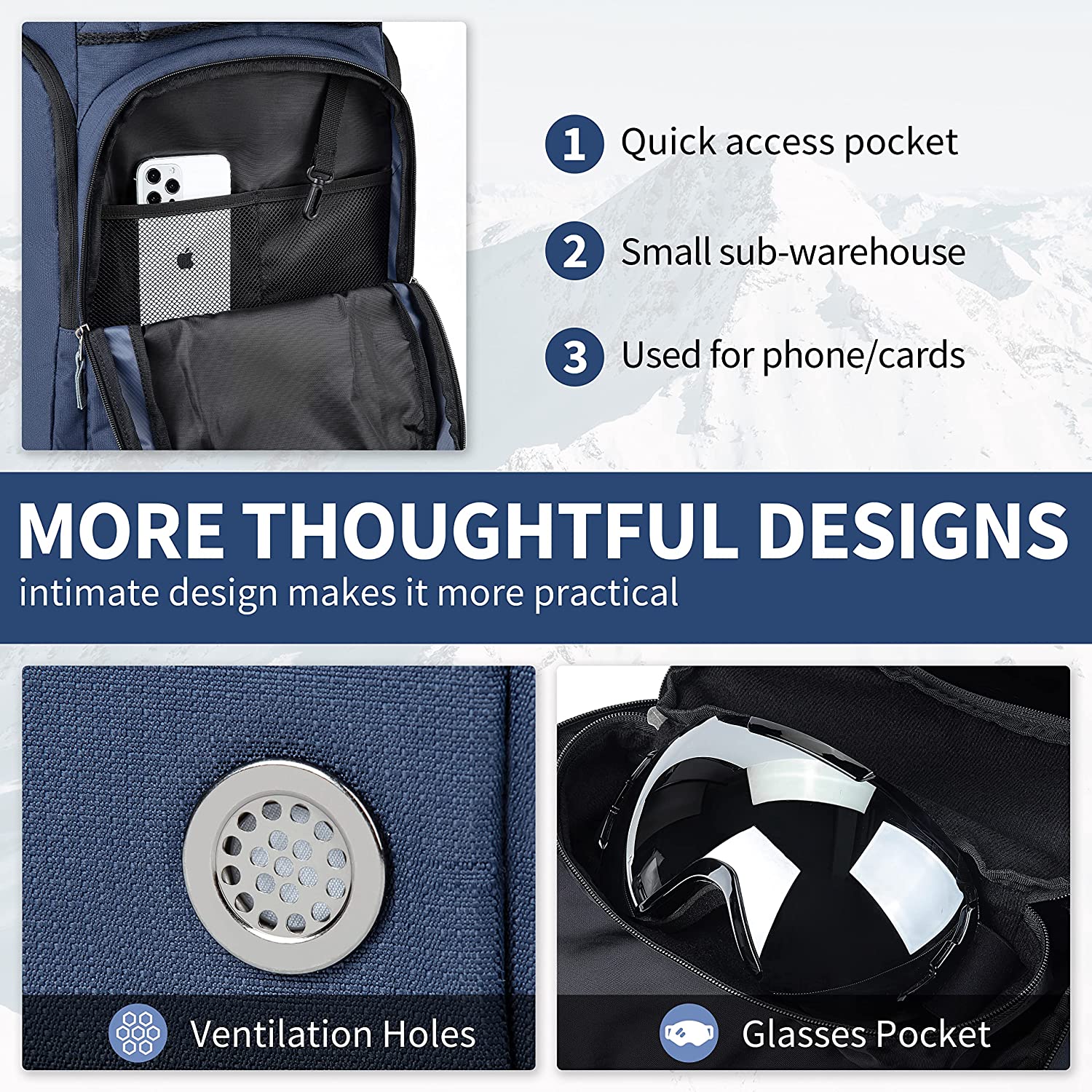 Multifunctional Factory Ski Boot Bag Outdoor Sport Snowboard Backpack Bag Camping Hiking Knapsack lightweight Snowboard Bag