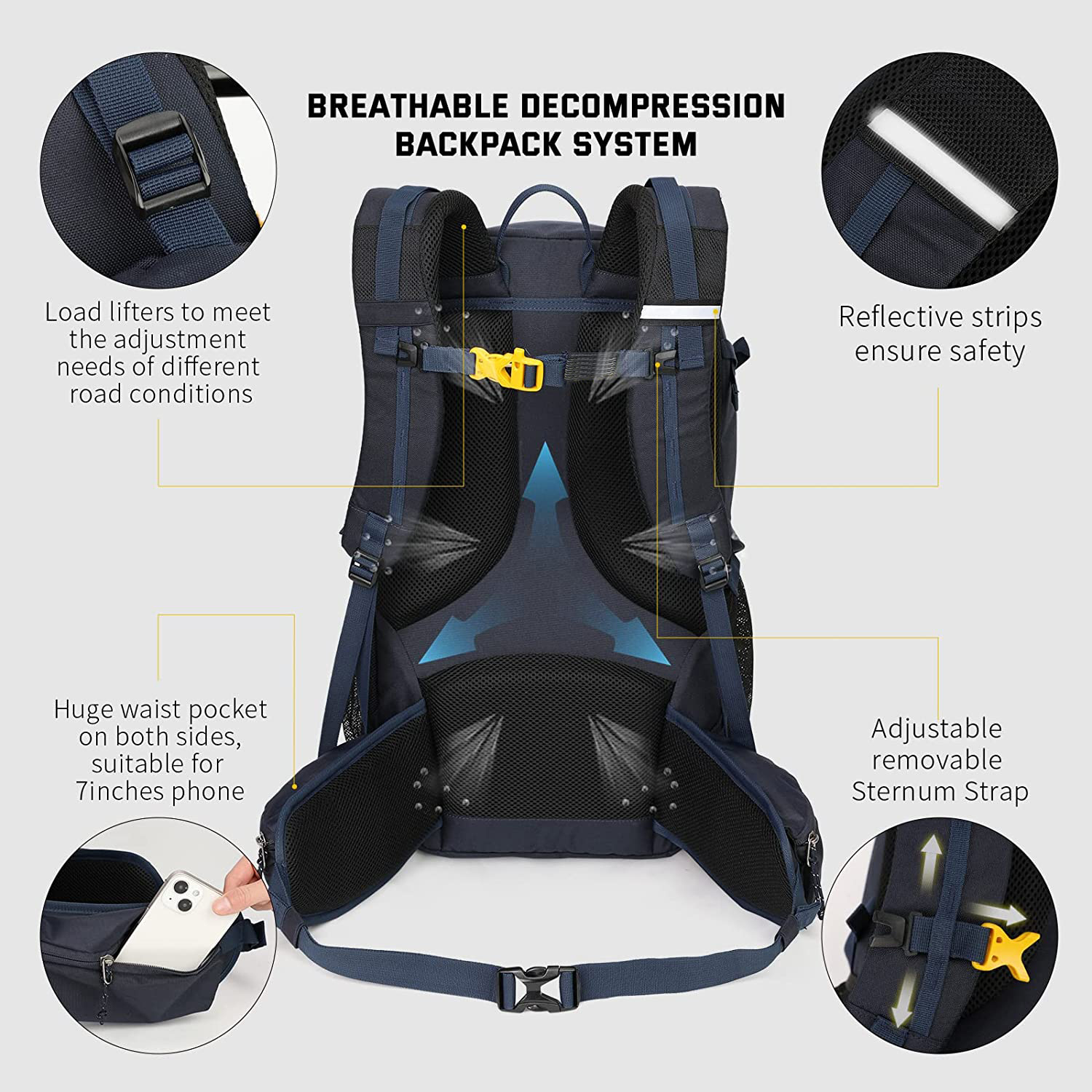 Multifunctional Factory Wholesale Outdoor Sport Lightweight Backpacks Camping Hiking Knapsack Backpack