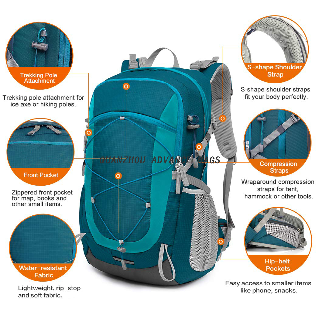 Multifunctional Factory Wholesale Outdoor Sport Lightweight Backpacks Camping Hiking Knapsack