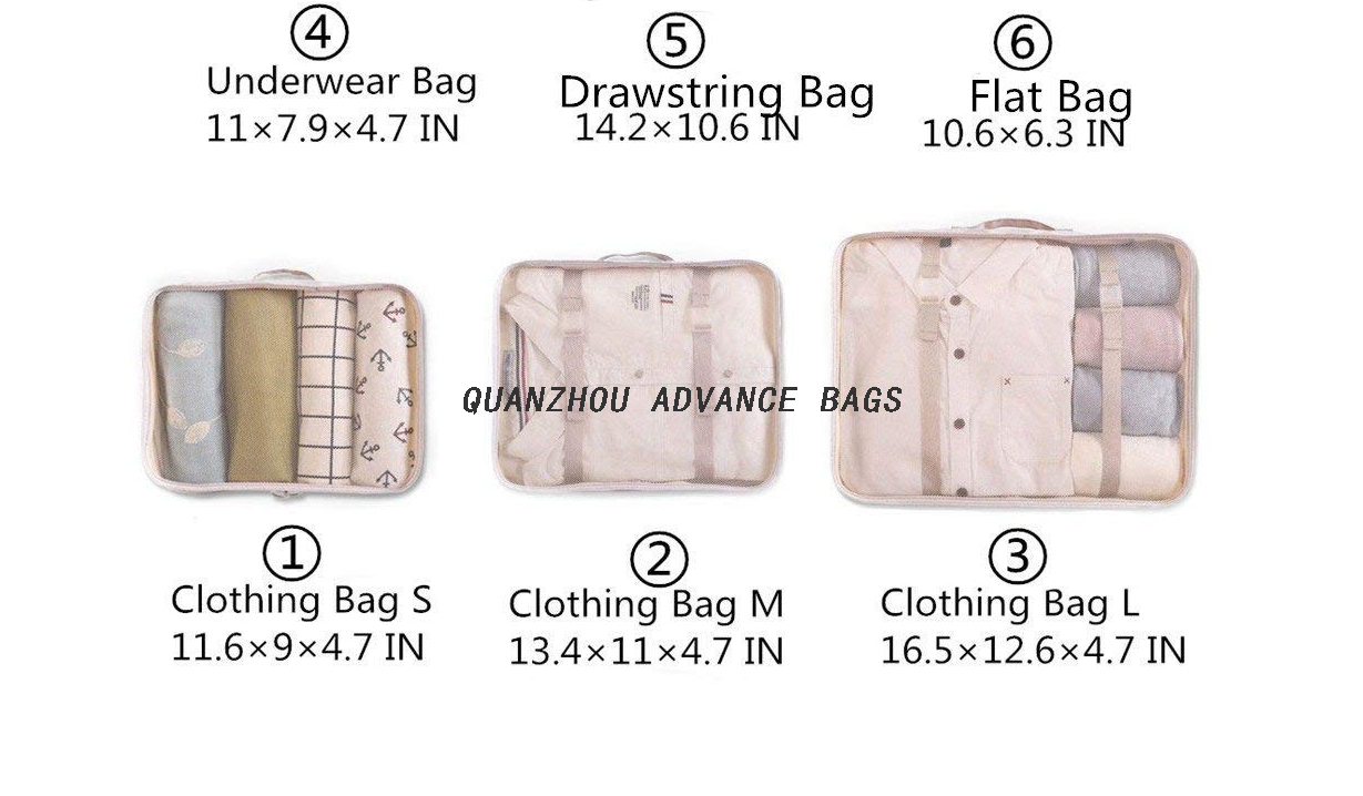 Travel organizer bag set lightweight Travel Luggage Organizer Bags 7 pcs Packing Cubes bag Set Custom Waterproof Foldable BAG