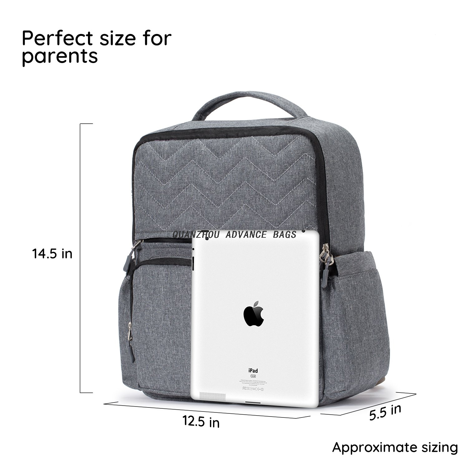 Portable promotional mommy diaper bag backpack tote bag Waterproof BabyBag Mommy Bag Backpack Nappy Diaper Bags With Insulated Pockets Easy-grab Handy Structure Backpack