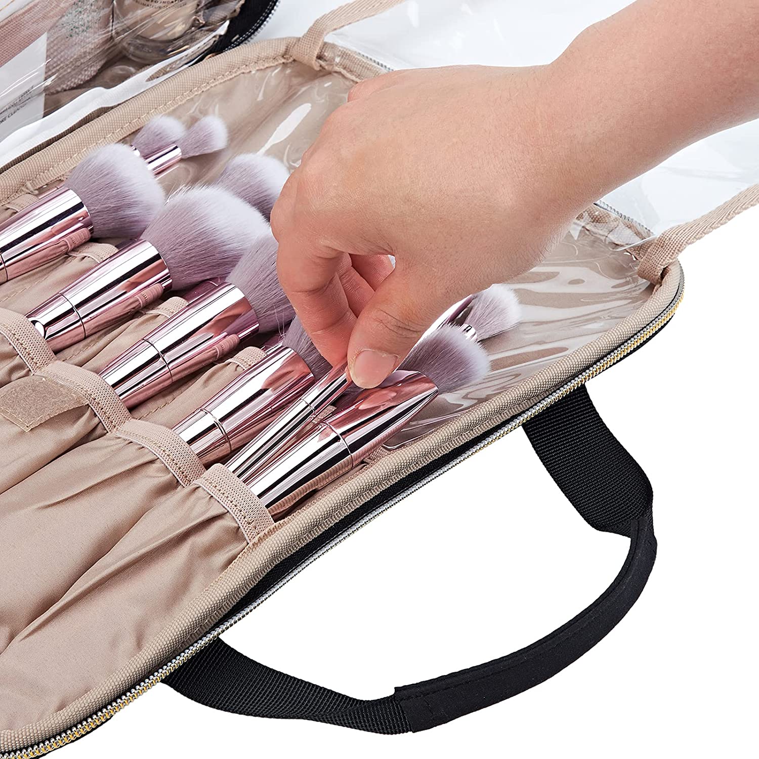  Cosmatic Bag Water-resistant Makeup Cosmetic Bag Travel Toiletry Organizer Folderbale Bag