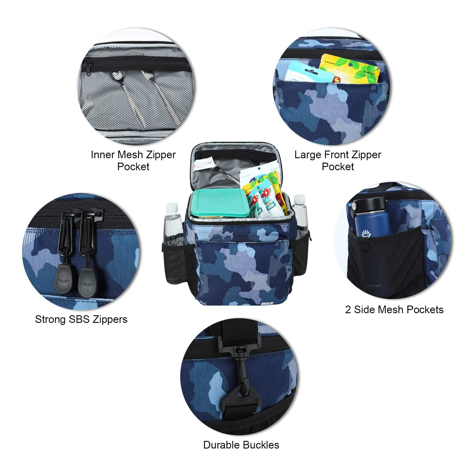  Portable Bag Picnic Bag Refrigerator Backpack Food Cooler Bags Fridge Bag Isothermal Camping Supplies Thermal Lunch Insulated Food Cooler Bag Outdoor Cooler bag