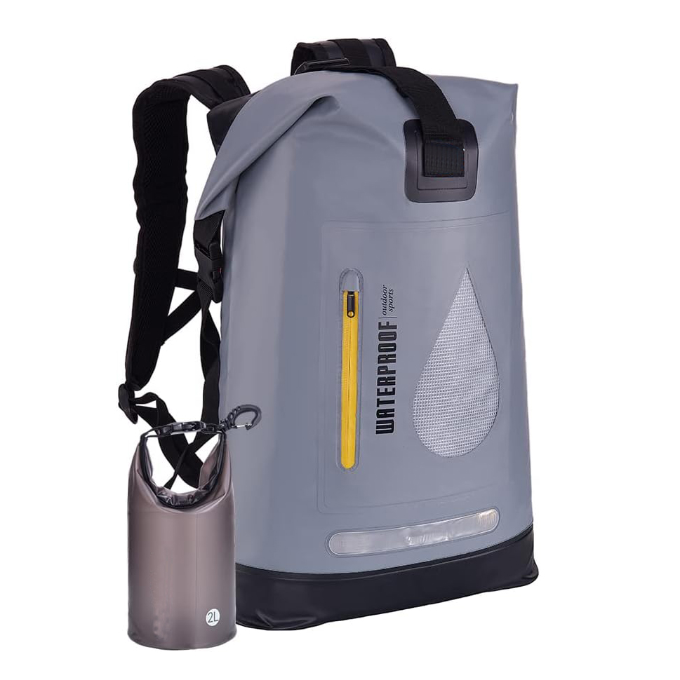 2024 Supply Meanhigh Dry Bag Waterproof Backpack for Men & Women, 25L, Medium/Large, Rolltop, for Surfing, Kayaking, Diving, Hiking, Motorcycle +Floating, Lightweight, Water Bottle Pockets