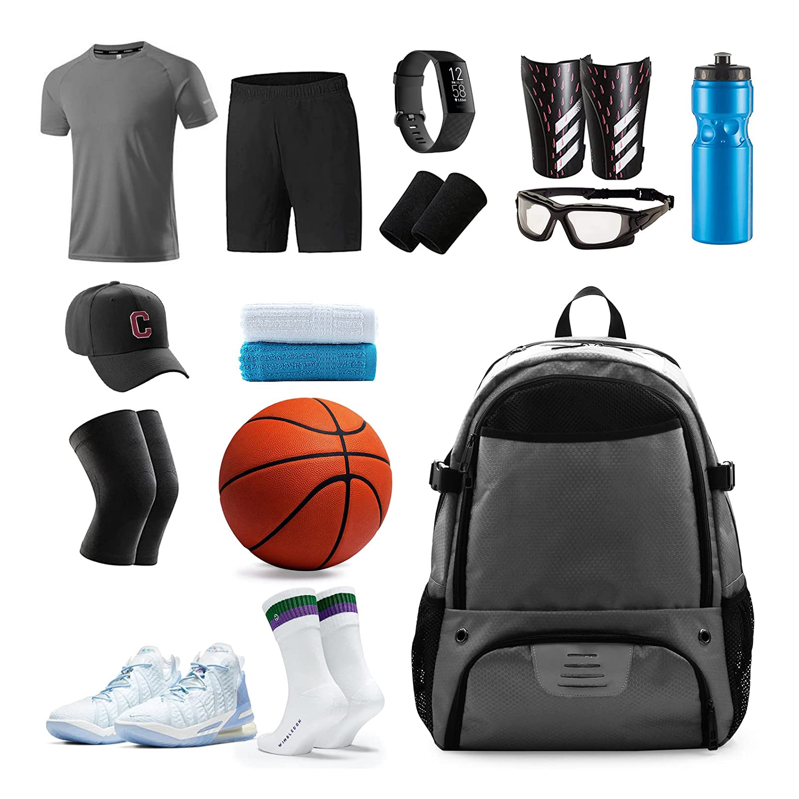 Basketball Backpack for Men Soccer Bag with BallCompartment & Shoe Compartment for Basketball, Soccer,Volleyball Training